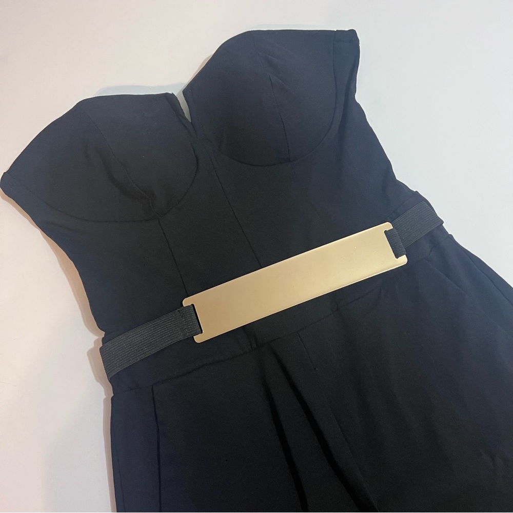Straps Black jumpsuit with zipper in the back (Michael Kors)